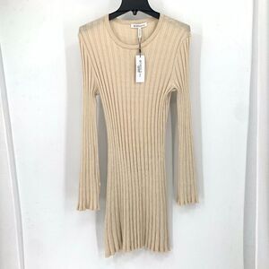 NWT BCBGeneration Ribbed Knit Bell Sleeve Dress Size L